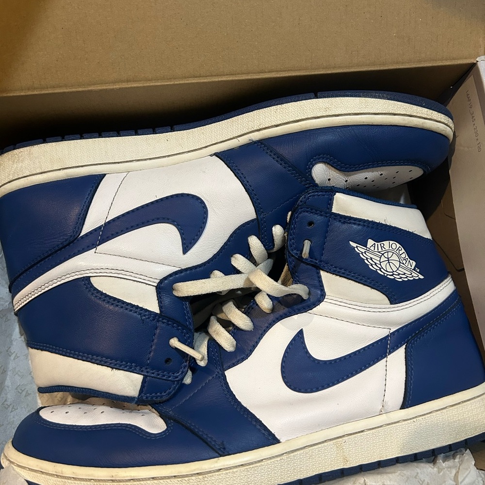 Nike Blue and White High-Top Sneakers